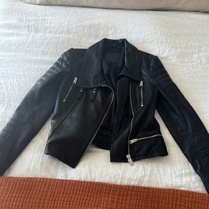 All Saints Steine Biker jacket size USA 4, lamb leather